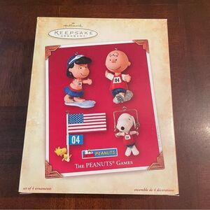 Hallmark Peanuts set of 4 Ornaments Charlie Brown Lucy Snoopy Woodstock …